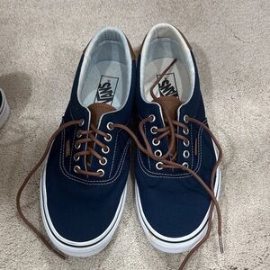 Vans Men's Blue and Brown Sneakers
